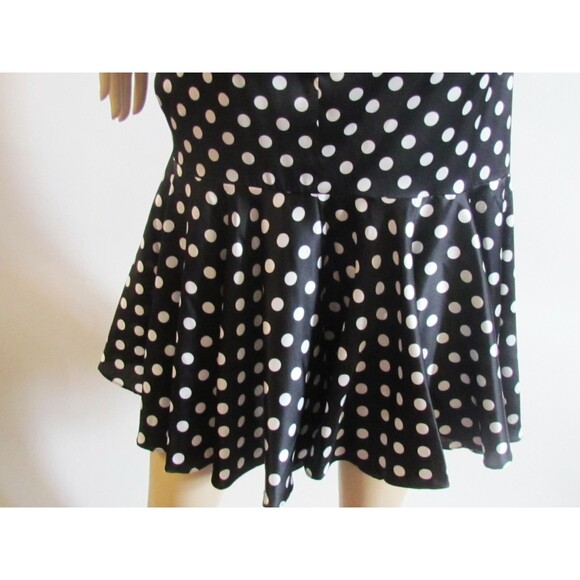 Women's Skirts Designer Caroline Constas Polka Dot Rushed Fluted Hem Silk Skirt - Picture 7 of 11